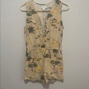 Kids/Petite Woman’s Safari Print Romper